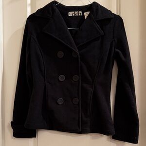 Deb Black Double-Breasted Pea Coat